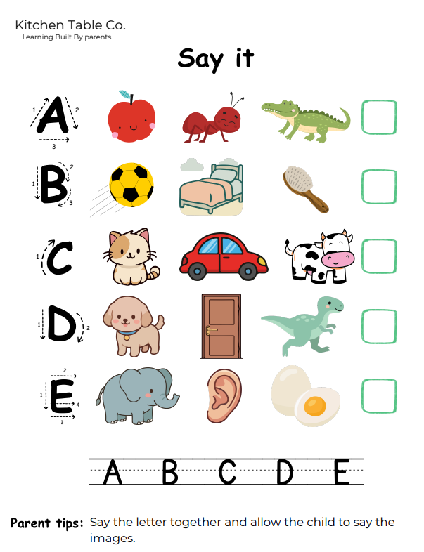 Kitchen Table Co. Letters & Phonics Pack